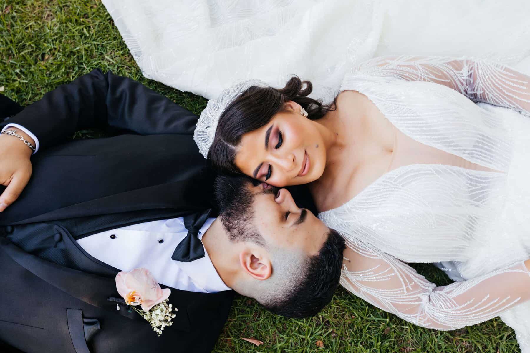 Bride and Groom Embracing at Wedding - Melbourne